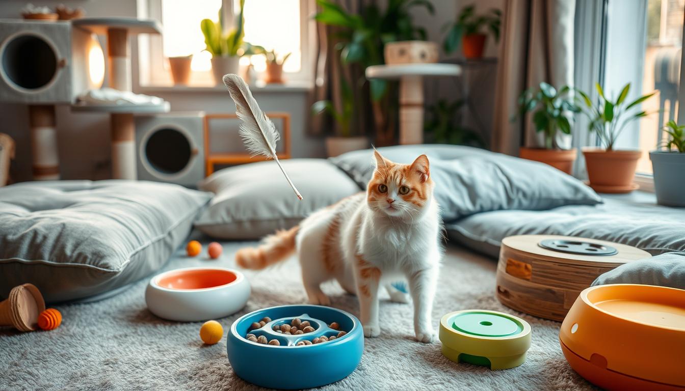 How can I keep my indoor cat entertained?