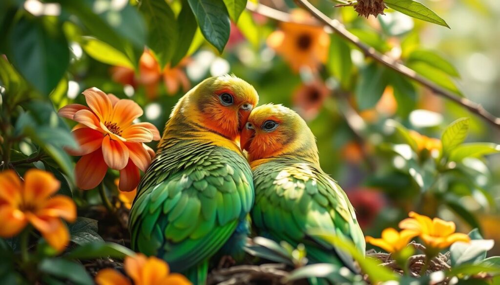 Lovebird behavior