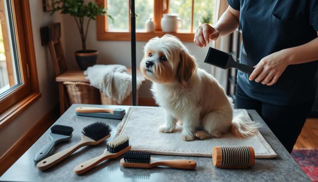 brushing dog coat techniques