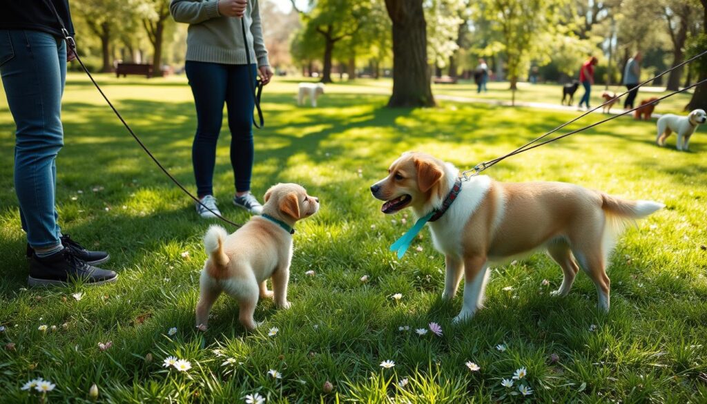 conducting puppy introductions