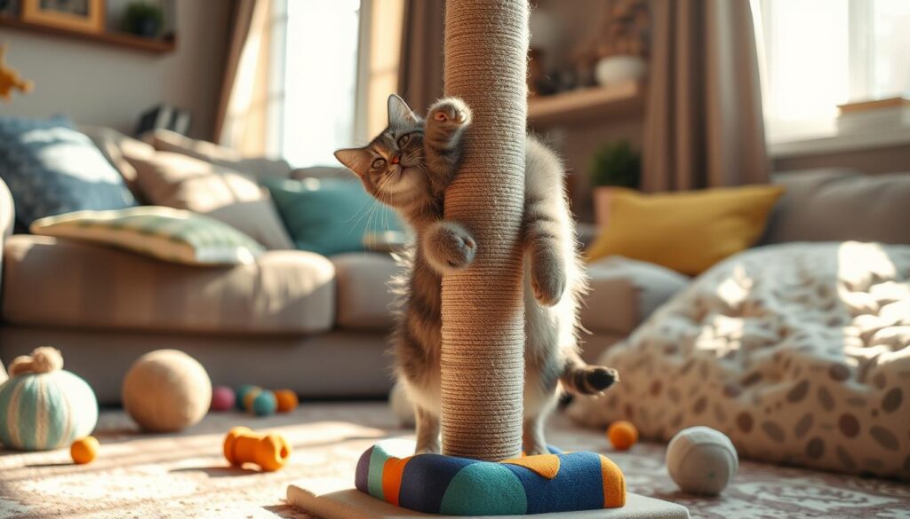 training a cat to use scratching post consistently