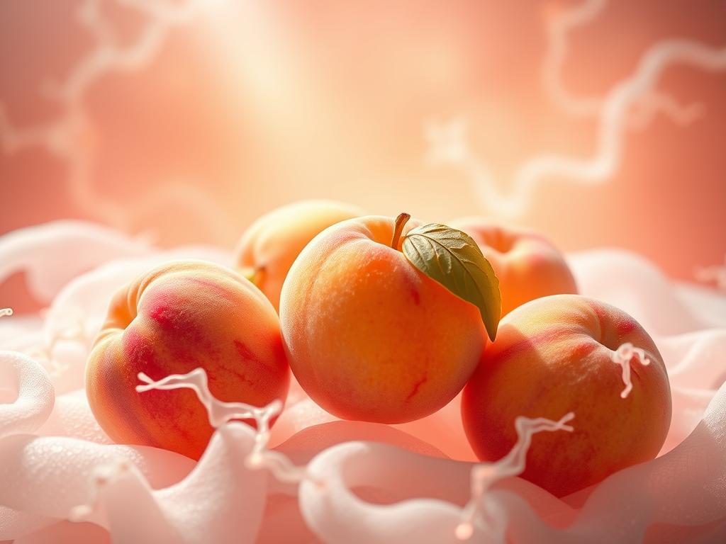 Collagen production from peaches