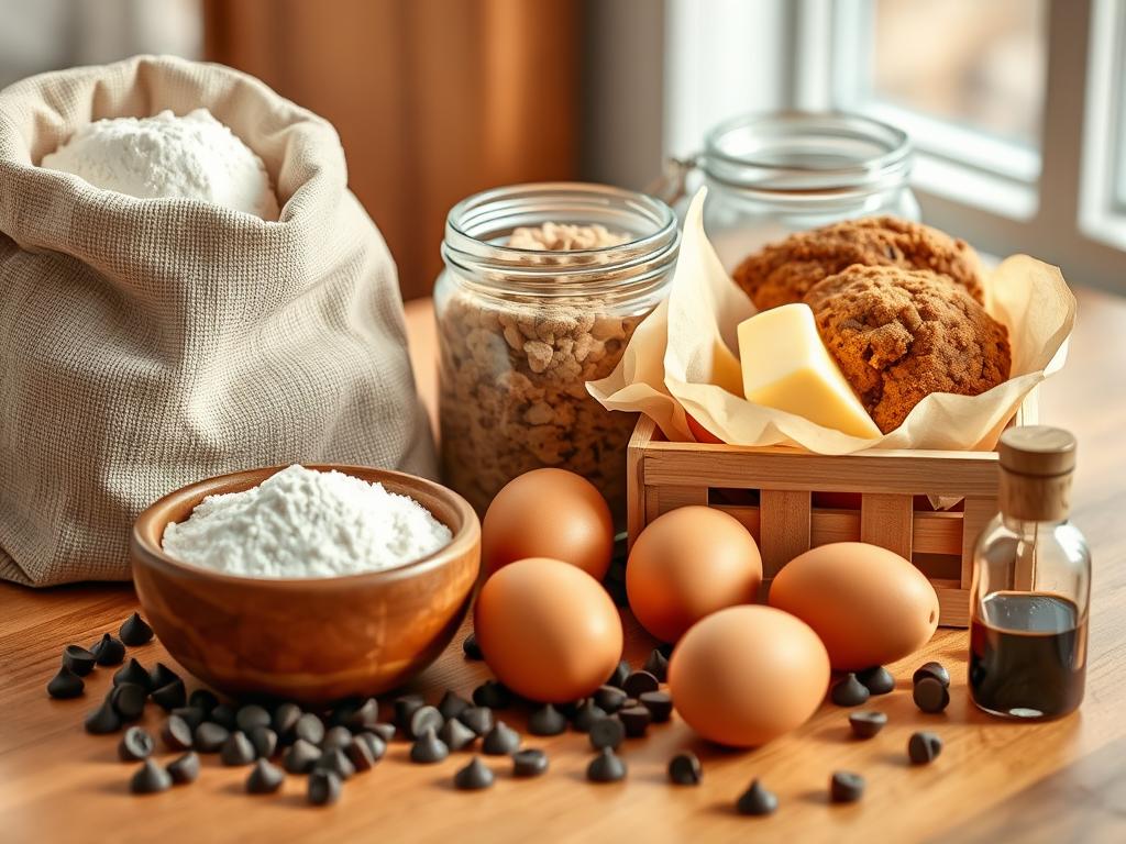 Essential baking components for cookies Essential baking components for cookies