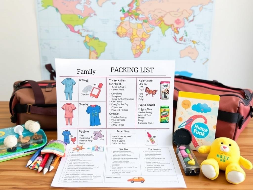 Family packing list for traveling with kids