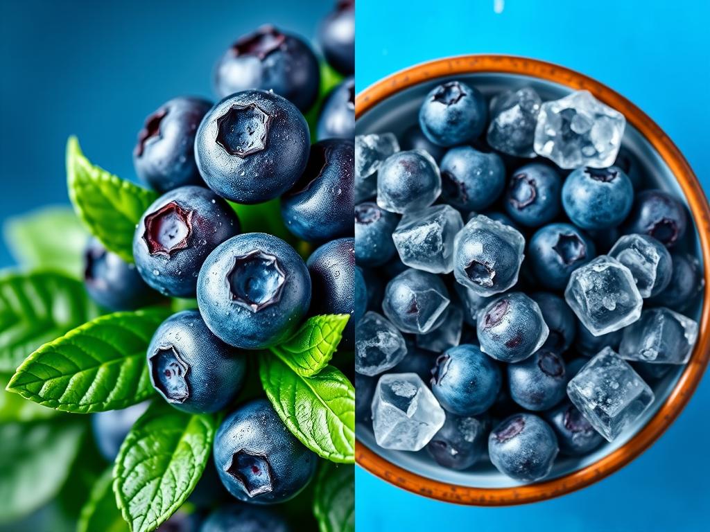 Fresh vs frozen blueberries