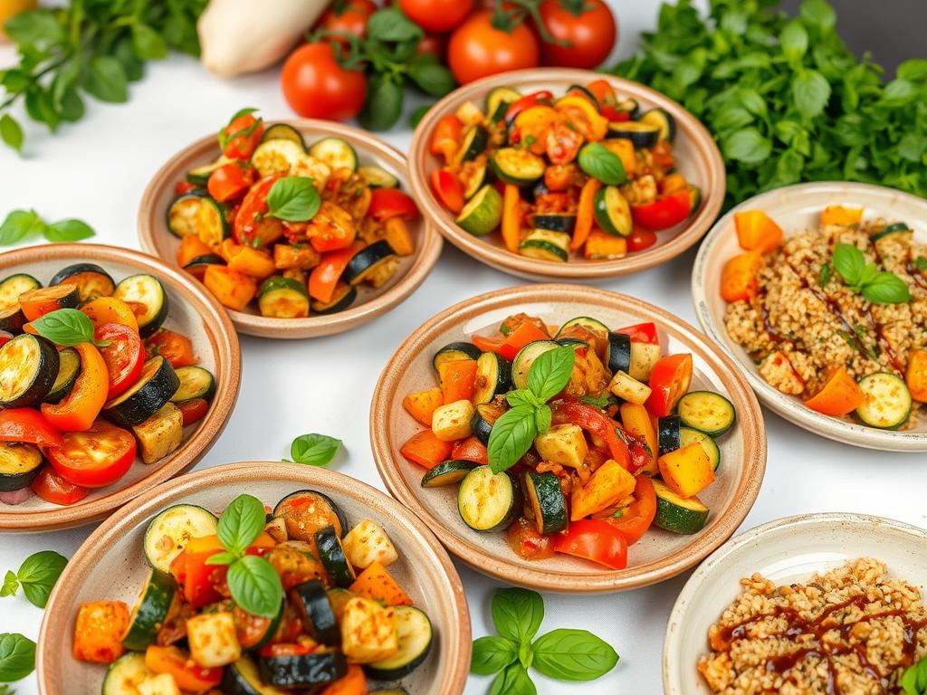 Ratatouille variations, including vegan and gluten-free options