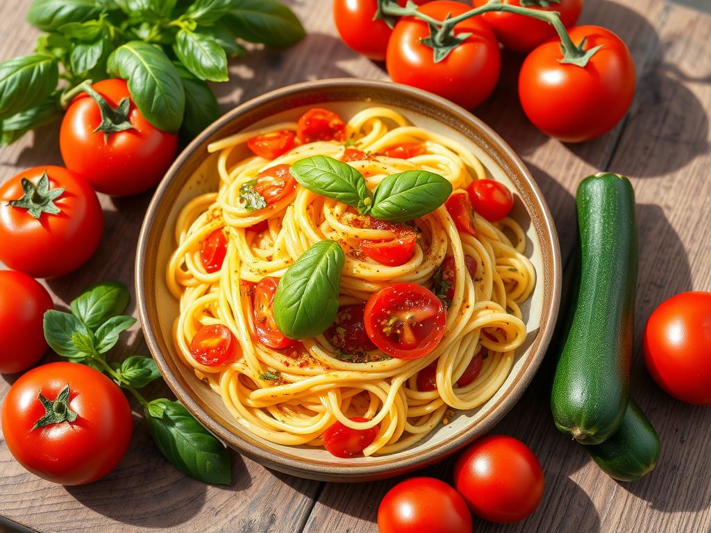 nutritious tomato zucchini pasta recipe