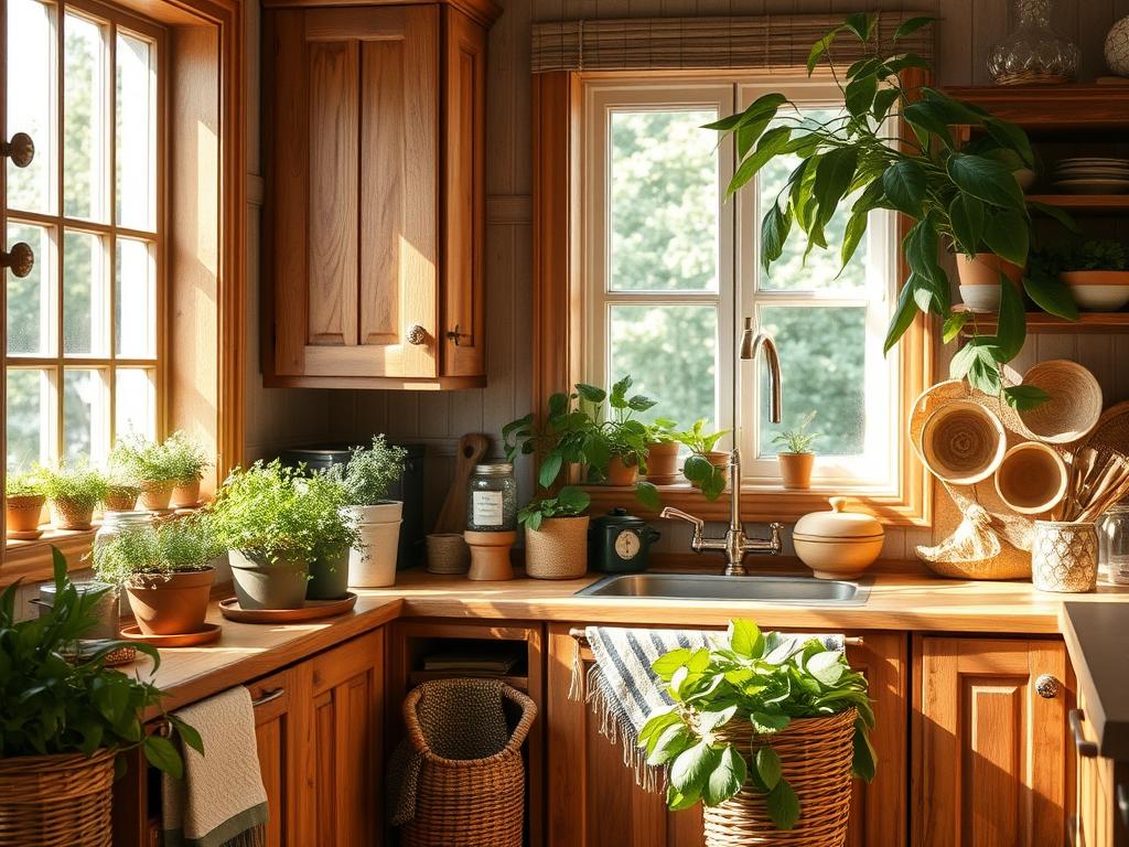 Natural elements in kitchen Natural elements in kitchen